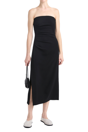 Shira Strapless Dress In Matte Viscose Crepe