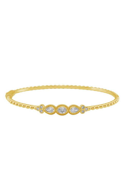 Maven Oval, Pear, And Round Diamond Bangle