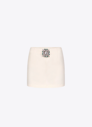 Crystal Brooch Mini Skirt