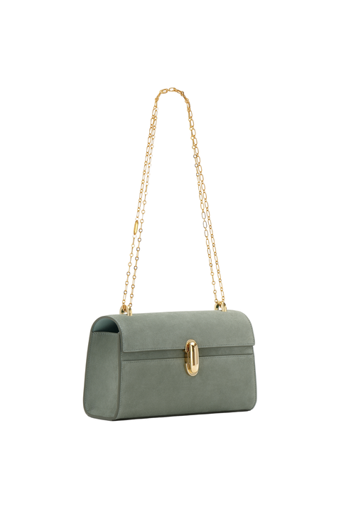 Chain Symmetry Pochette In Suede