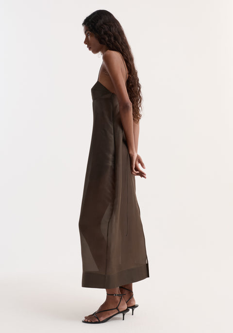 Sheer Bustier Volume Dress