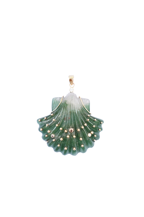 Carved Green Jade Shell