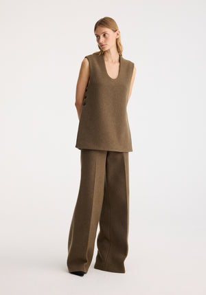 Wool Top With Side Slits