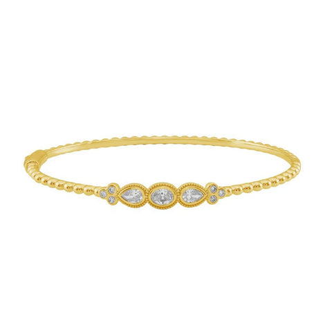 Maven Oval, Pear, And Round Diamond Bangle