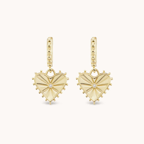 Agape Hoop Earrings White Diamond