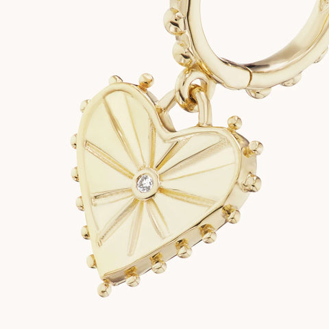 Agape Hoop Earrings White Diamond
