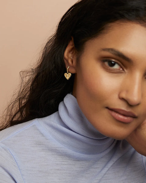 Agape Hoop Earrings White Diamond