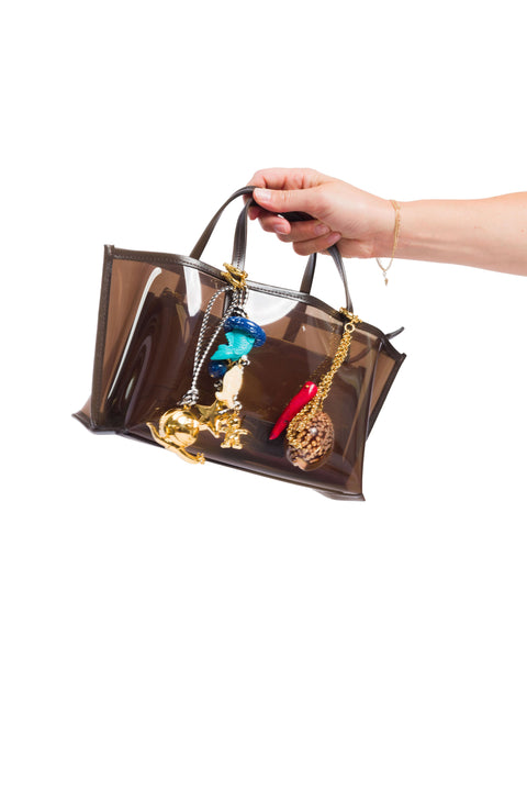 Keycharm With Snail And Black And White Cord