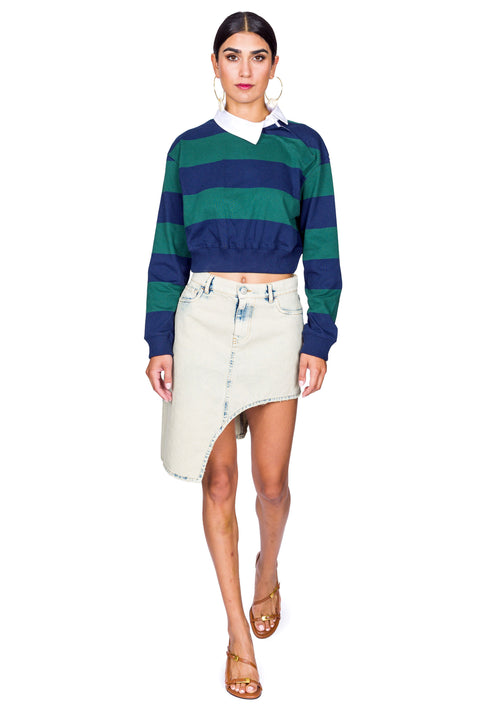 Denim Asymmetric Skirt