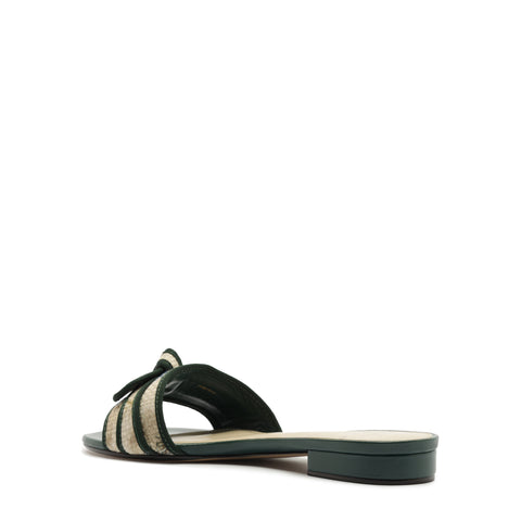 Grossgrain Raffia Flat