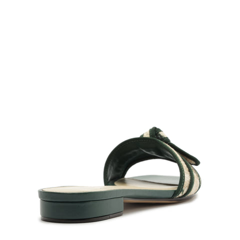 Grossgrain Raffia Flat