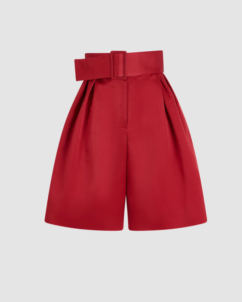 Belted Wide Shorts