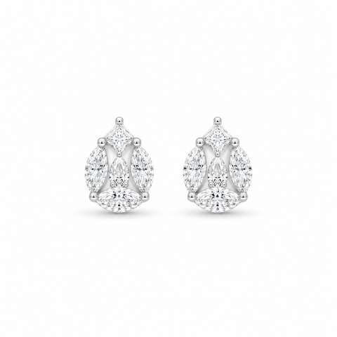Le Cercle Illusion Pear Shaped Stud Earrings