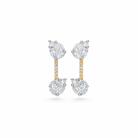Le Cercle Illusion Pear Shaped Double Earrings