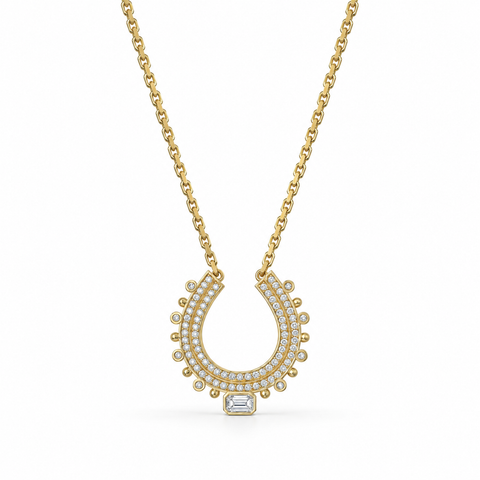 Legacy Full Diamond Horseshoe Necklace