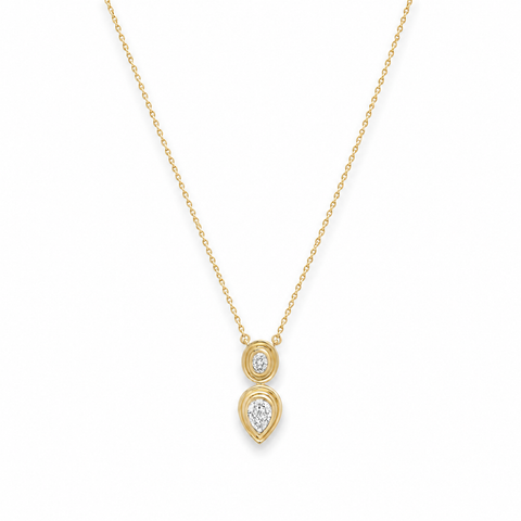 Maven Oval And Pear Diamond Pendant