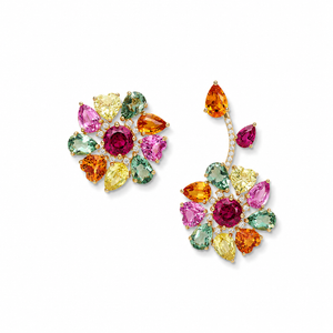 Autumn Flower and Leaf Mismatch Earrings