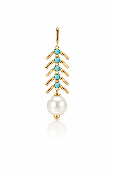 Pearl And Turquoise Piska Charm