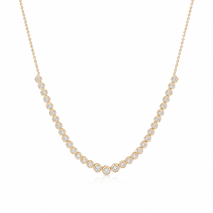 Graduated Diamond Pillow Necklace