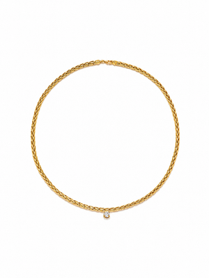 Floating Diamond Palm Chain Necklace