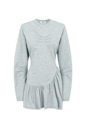 Gray sweat mini dress on a white background