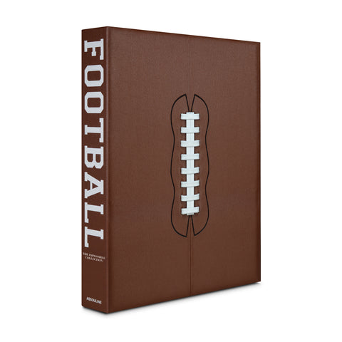 Spine and front cover of coffee table book titled "American Football, The Impossible Collection"