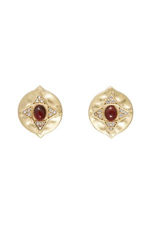 The Hathor Stud Earrings Red Jasper