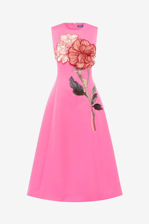 Cleo Applique Sleeveless Midi Dress