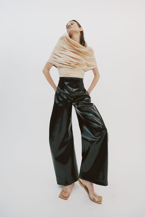 Faux Croc Rounded Pant