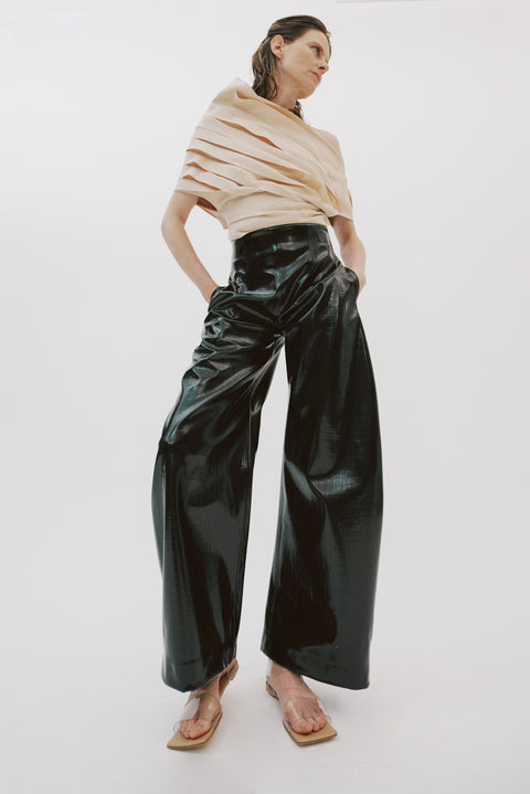 Faux Croc Rounded Pant