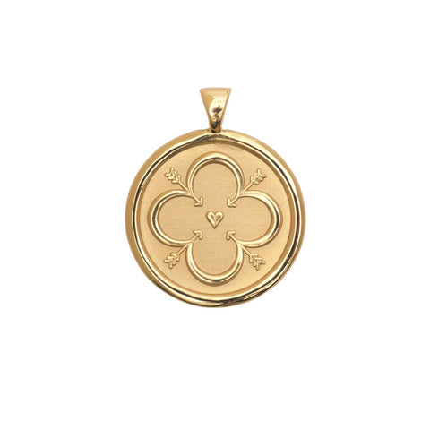 Love Jw Small Pendant Coin on 16-18" Satellite Chain