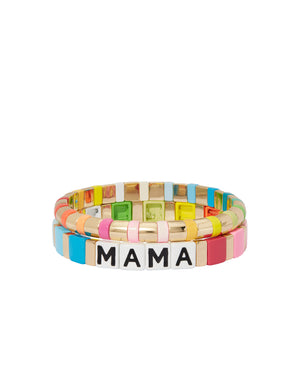 Mama Rainbow Bracelet Duo