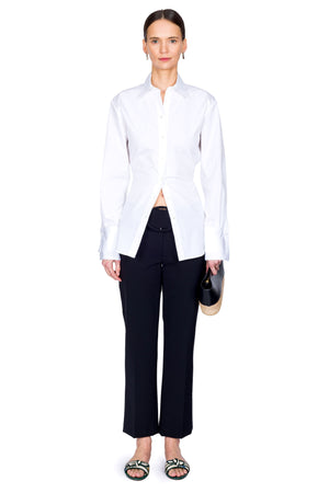 Double Cuff Shaped Poplin Shirt