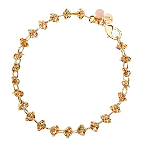 In a Knot Chain With Rose Quartz Bead
