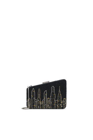 Carmella Beaded Clutch NYC Skyline