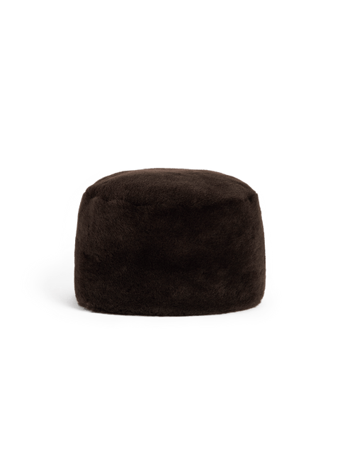 Shearling Pillbox Hat