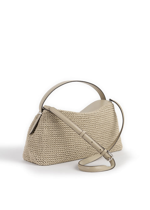 T-Lock Woven Leather Top Handle