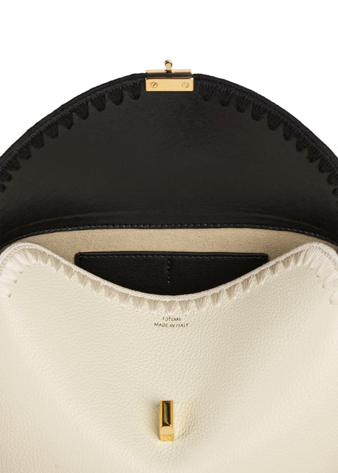 T-Lock Embroidered Leather Clutch