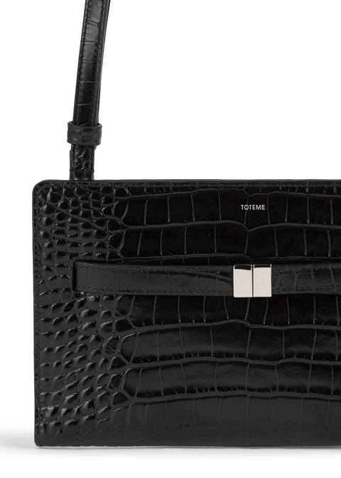 Belted Croco-Embossed Crossbody