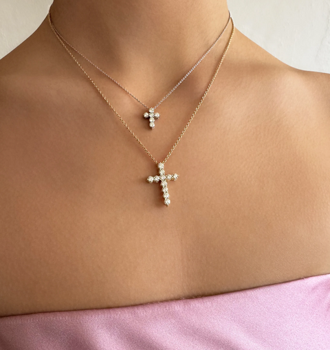 Lexa Large Diamond Cross Necklace