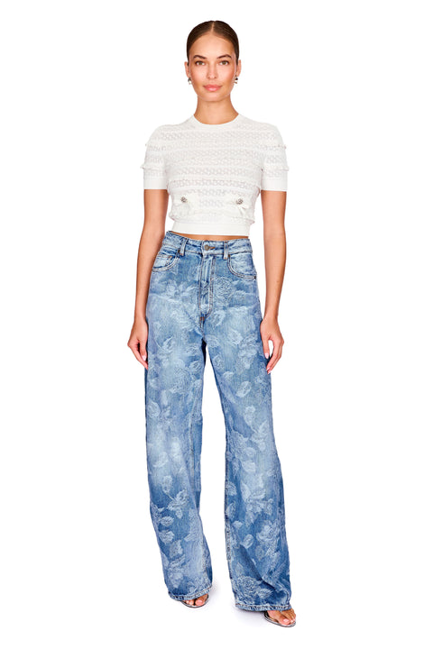 Pointelle Knit Top