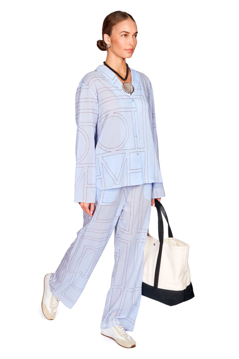 Monogram Cotton-Blend PJ Top