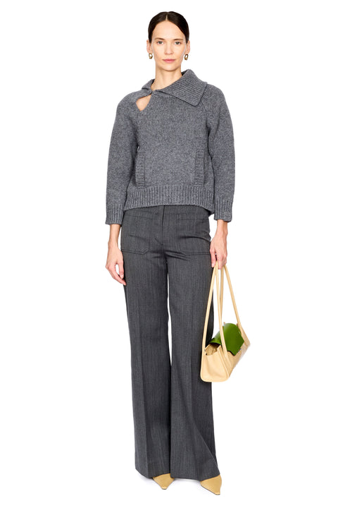 Asymmetric Collar Jumper