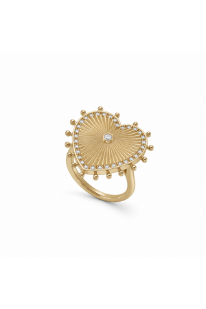 Cassandane Diamond Heart Ring