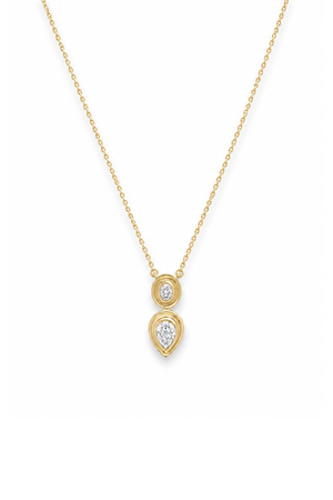 Maven Oval And Pear Diamond Pendant