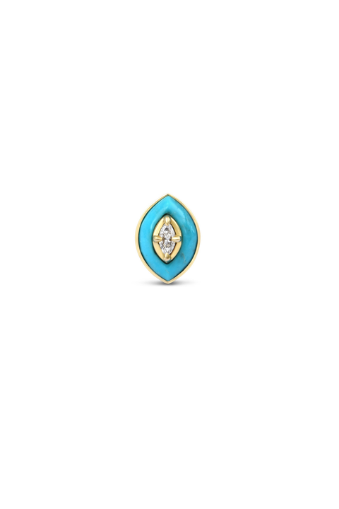 Tribal Stud Marquise Turquoise