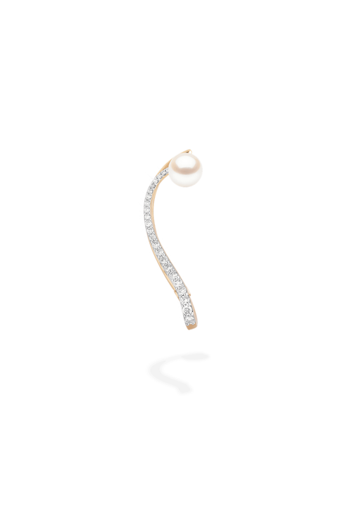 Akoya Pearl & Diamonds Astral Left Ear Jewel