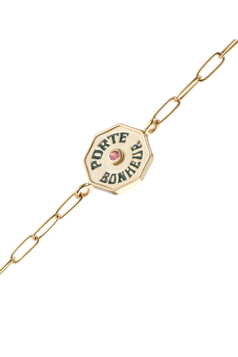 Wee PB Bracelet Pink Tourmaline 14K