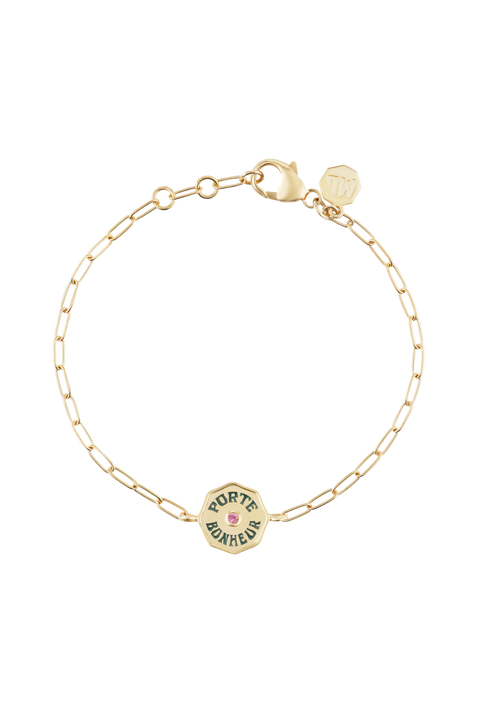 Wee PB Bracelet Pink Tourmaline 14K