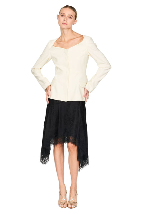 Floral Jacquard Handkerchief Skirt